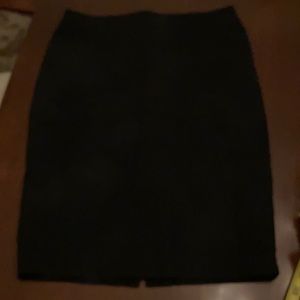 Classic black pencil skirt with stretch.